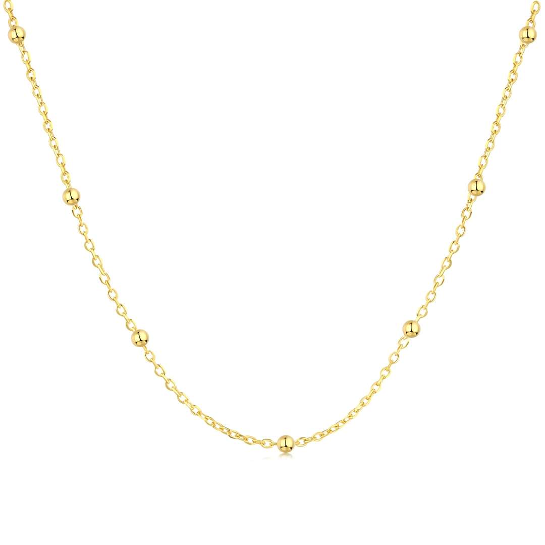 [Lumi Jewels]Small Bead Clavicle Chain Simple Necklace