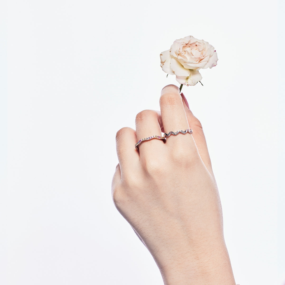 [Lumi Jewels]Ornate Vibrant Round Cut Daily Ring