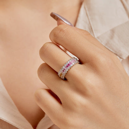 [Lumi Jewels]Ornate Colorful Radiant Cut Daily Ring