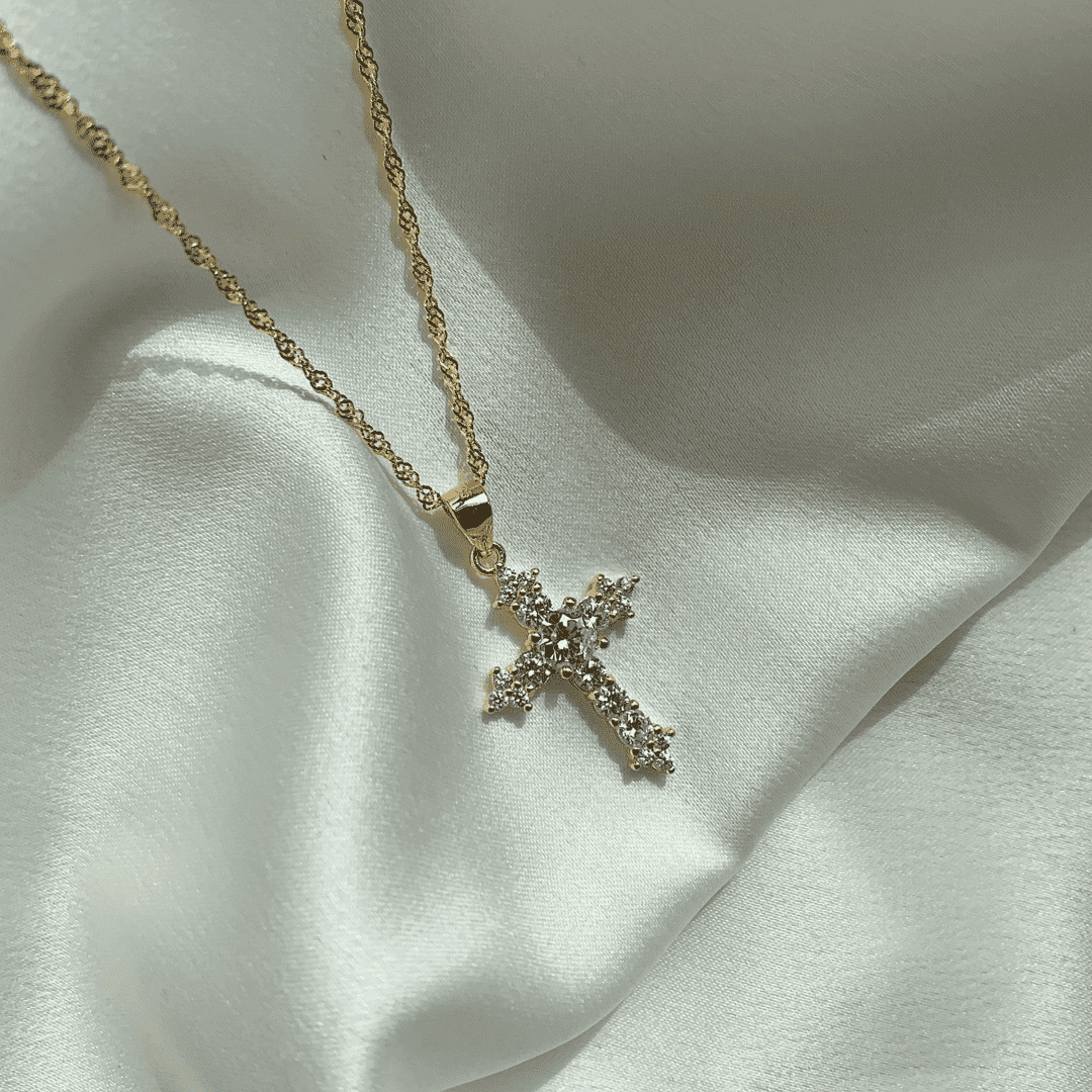 [Lumi Jewels]Delicate Cross Shape Necklace