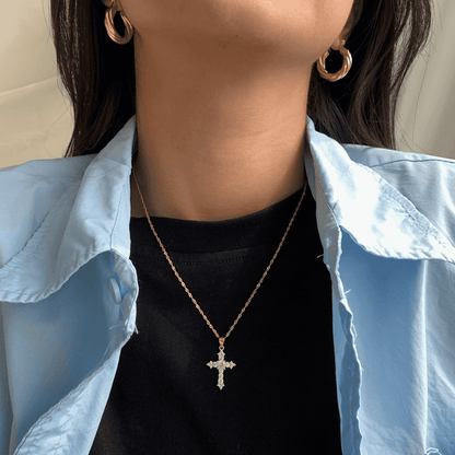 [Lumi Jewels]Delicate Cross Shape Necklace