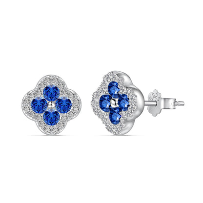 [Lumi Jewels]Four-Leaf Clover Flower Shaped Earrings
