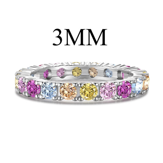 [Lumi Jewels]Dazzling Lustrous Round Cut Tennis Ring