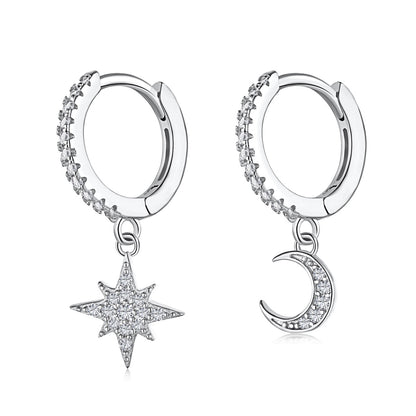 [Lumi Jewels]Star and Moon Asymmetric Earrings
