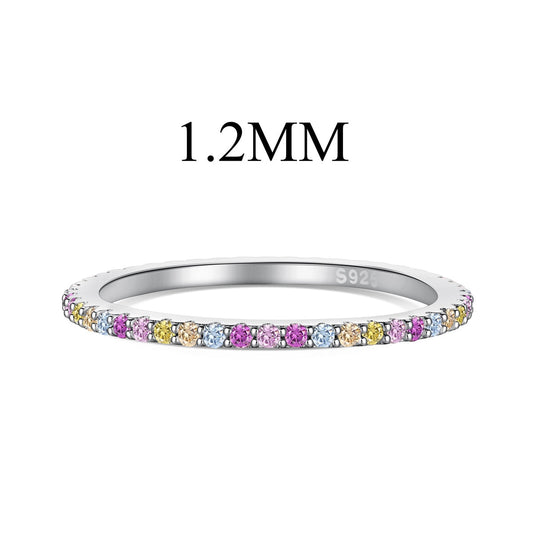 [Lumi Jewels]Ornate Colorful Round Cut Tennis Ring