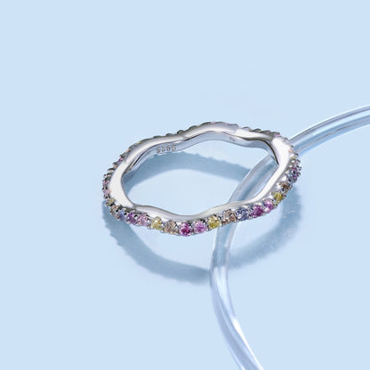 [Lumi Jewels]Dainty Colorful Round Cut Party Ring