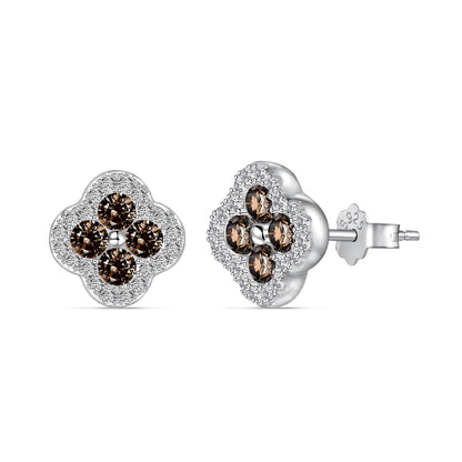 [Lumi Jewels]Four-Leaf Clover Flower Shaped Earrings