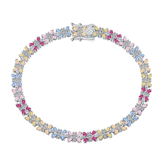 [Lumi Jewels]Bracelet de soirée taille émeraude éclatant et coloré