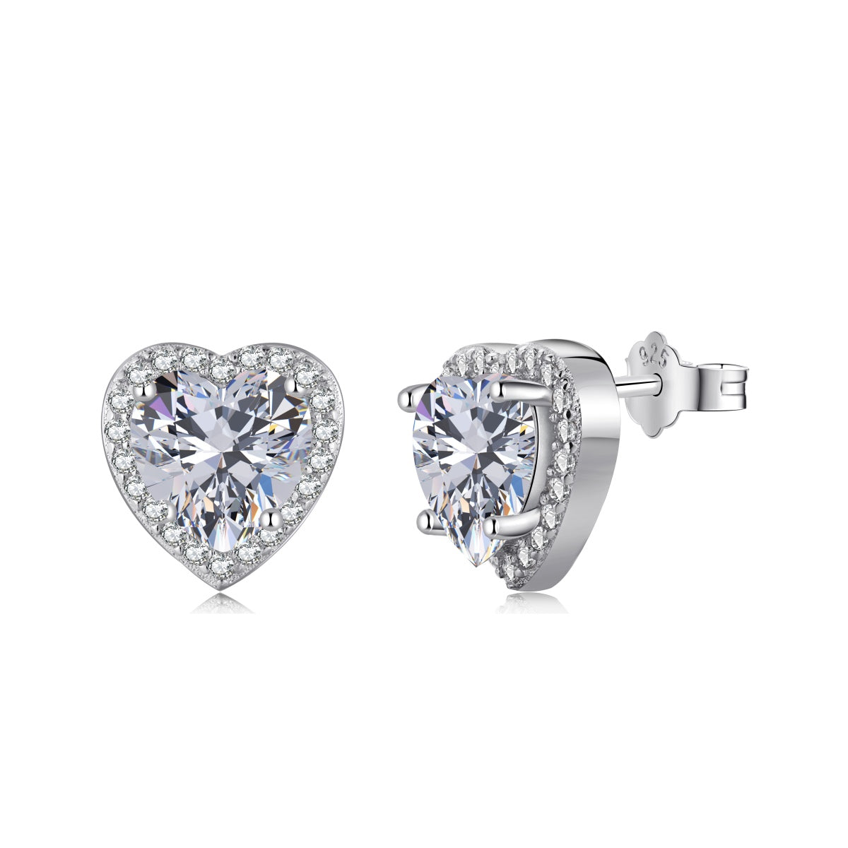 [Lumi Jewels]Sparkling Heart Shape Lover Earrings