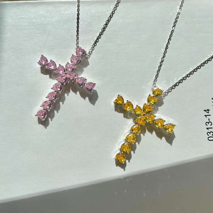 [Lumi Jewels]Radiant Cross Shape Necklace