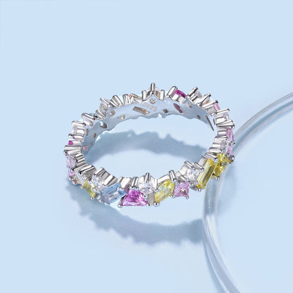 [Lumi Jewels]Dazzling Polychromatic Multi cut Daily Ring