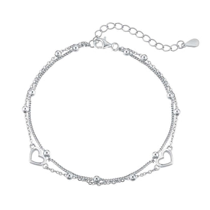 [Lumi Jewels]Dainty Double Layer Love Heart Bracelet