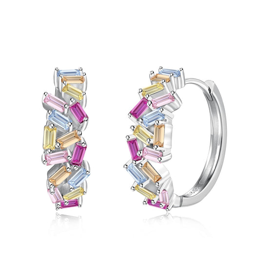 [Lumi Jewels]Dazzling Colorful Emerald Cut Daily Earrings