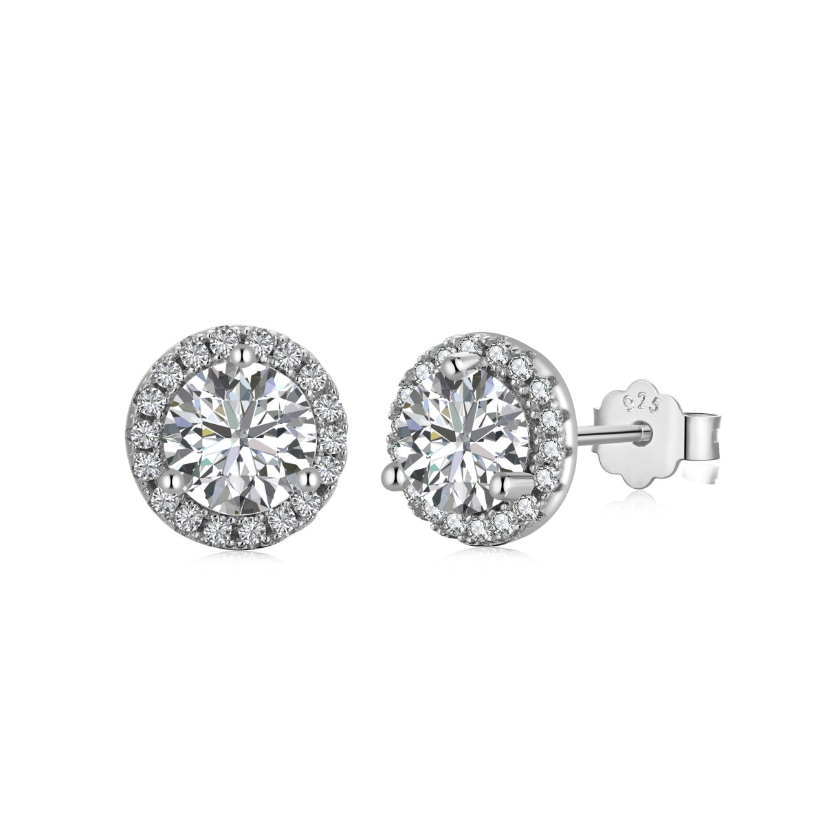 [Lumi Jewels]Classic Princess Round Shape Earrings