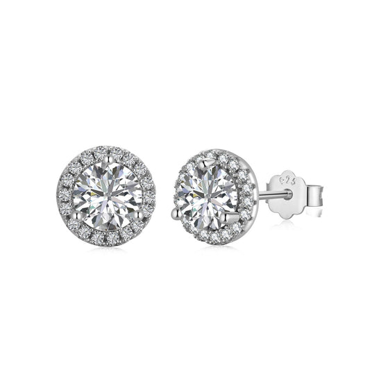 [Lumi Jewels]Classic Princess Round Shape Earrings