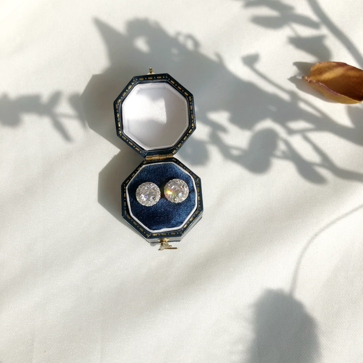 [Lumi Jewels]Classic Princess Round Shape Earrings