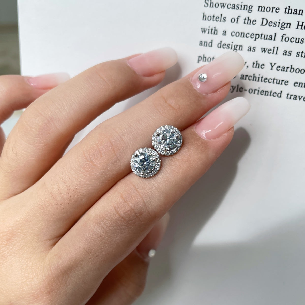 [Lumi Jewels]Classic Princess Round Shape Earrings