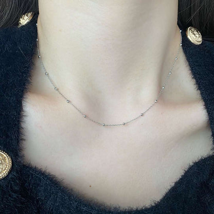 [Lumi Jewels]Small Bead Clavicle Chain Simple Necklace