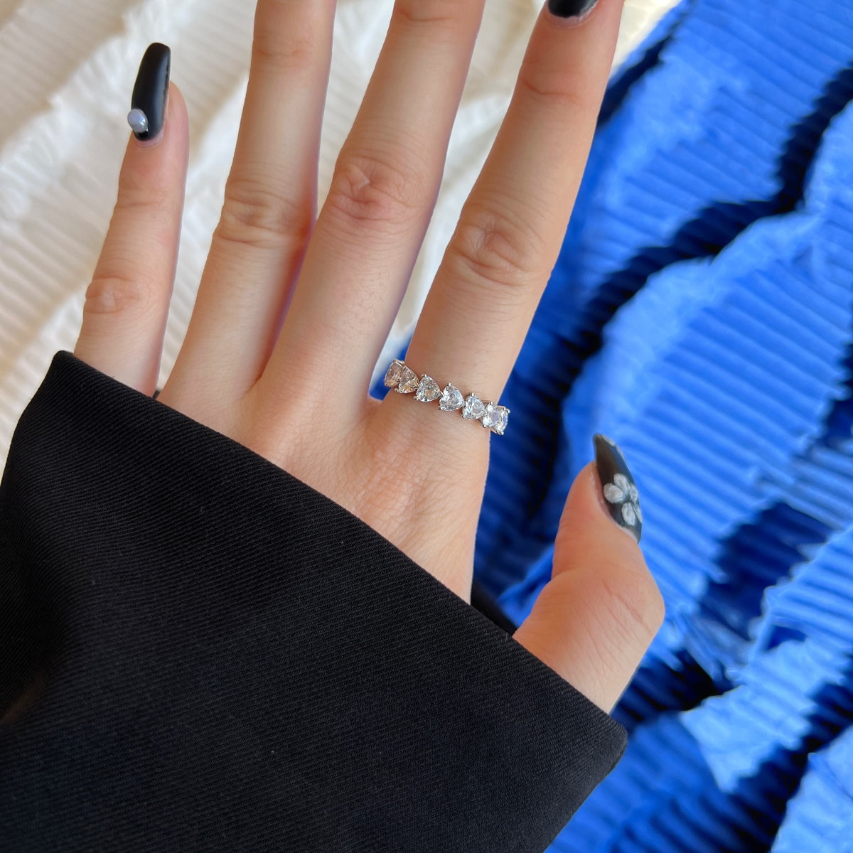 [Lumi Jewels]0.25 Carat Radiant Romance Heart Cut Lover Ring