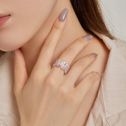 [Lumi Jewels]Luxurious Colorful Radiant Cut Daily Ring