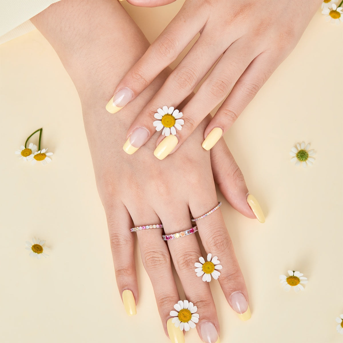 [Lumi Jewels]Dazzling Lustrous Round Cut Tennis Ring