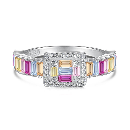 [Lumi Jewels]Exquisite Colorful Radiant Cut Party Ring