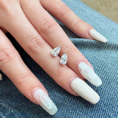 [Lumi Jewels]Ornate Water Drop Shape Earrings