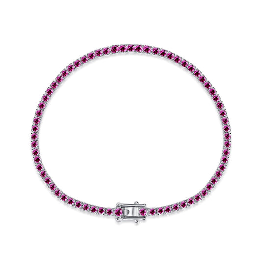 [Lumi Jewels]Dazzling Colorful Round Cut Daily Bracelet