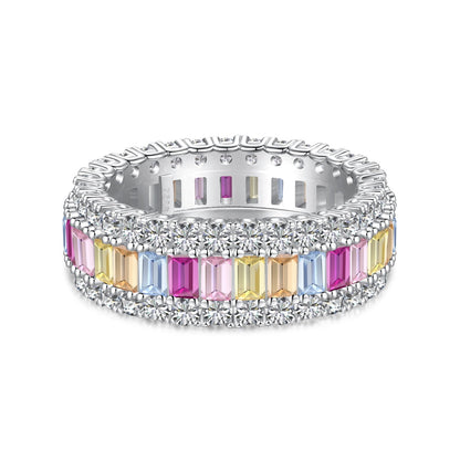 [Lumi Jewels]Dainty Colorful Radiant Cut Daily Ring