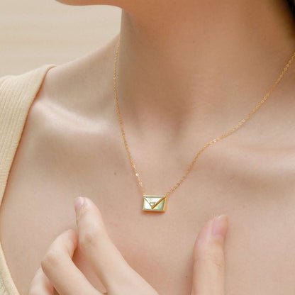 [Lumi Jewels]Envelope Heart Shape Mother's Day Necklace
