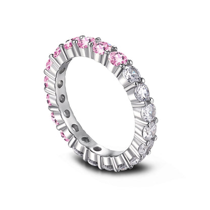 [Lumi Jewels]Sparkling Round Cut Tennis Ring