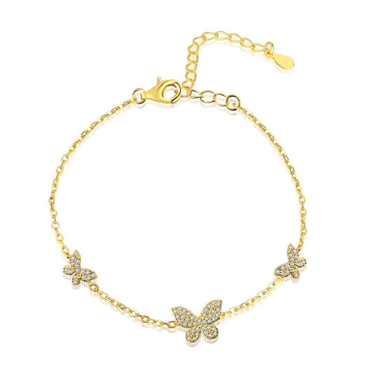 [Lumi Jewels]Delicate Butterfly Pendant Bracelet