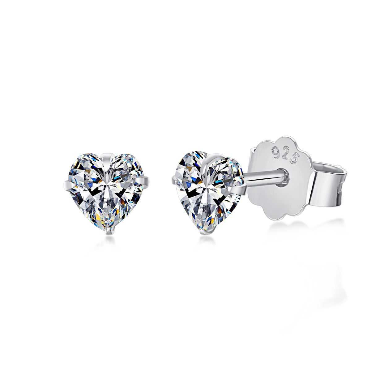 [Lumi Jewels]Sparkling Heart Shaped Simple Earrings