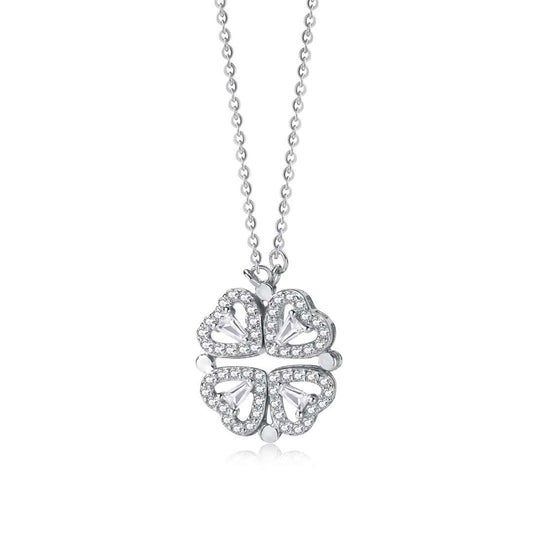 [Lumi Jewels]Ornate Heart Cut Flower Shape Necklace