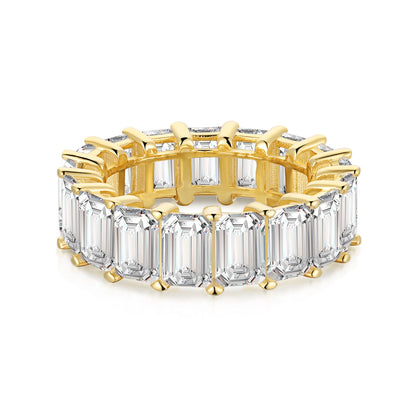[Lumi Jewels]0.75 Carat Elegant Emerald Cut Tennis Ring
