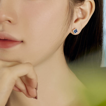 [Lumi Jewels]Four-Leaf Clover Flower Shaped Earrings