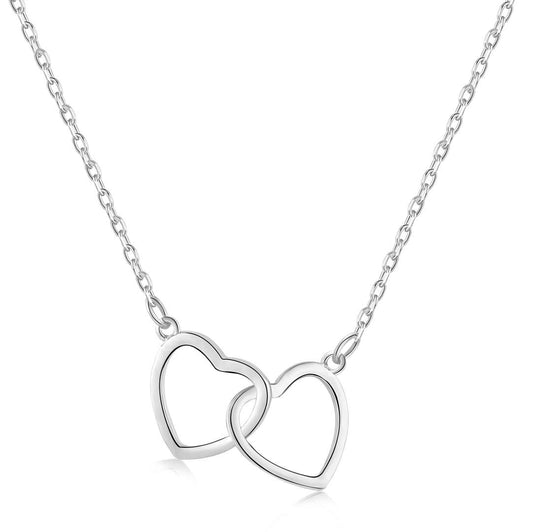 [Lumi Jewels]Sterling Silver Love Double Ring Necklace