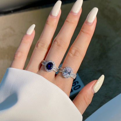 [Lumi Jewels]1.5 Carat Dazzling Charming Oval Cut Banquet Ring