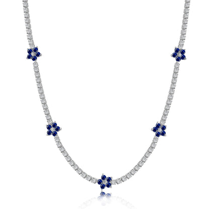 [Lumi Jewels]Luxurious Colorful Flower Tennis Necklace