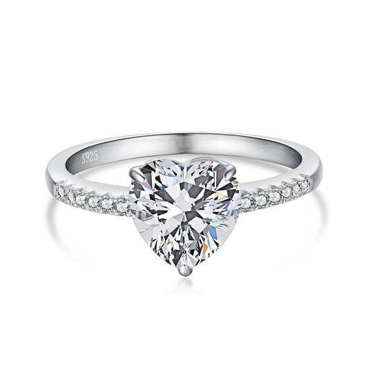 [Lumi Jewels]2.0 Carat Dazzling Lustrous Heart Cut Lover Ring