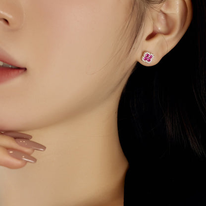[Lumi Jewels]Four-Leaf Clover Flower Shaped Earrings