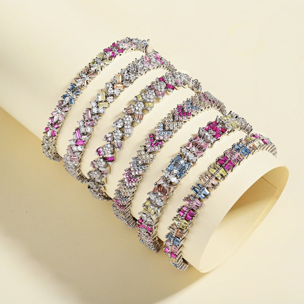 [Lumi Jewels]Dazzling Unique Multi Shape Daily Bracelet