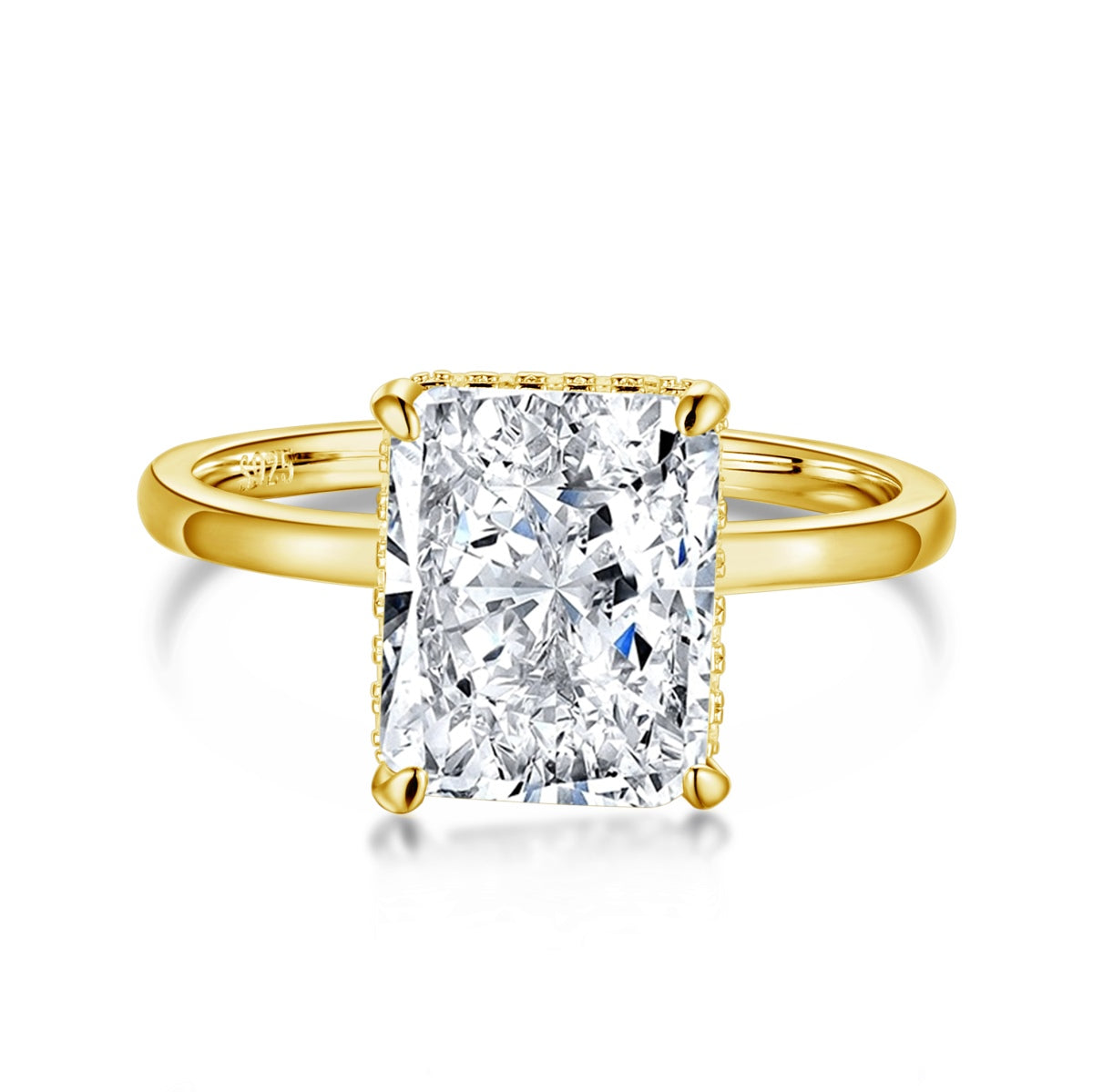 [Lumi Jewels]4.0 Carat Ornate Enchanting Radiand Cut Banquet Ring