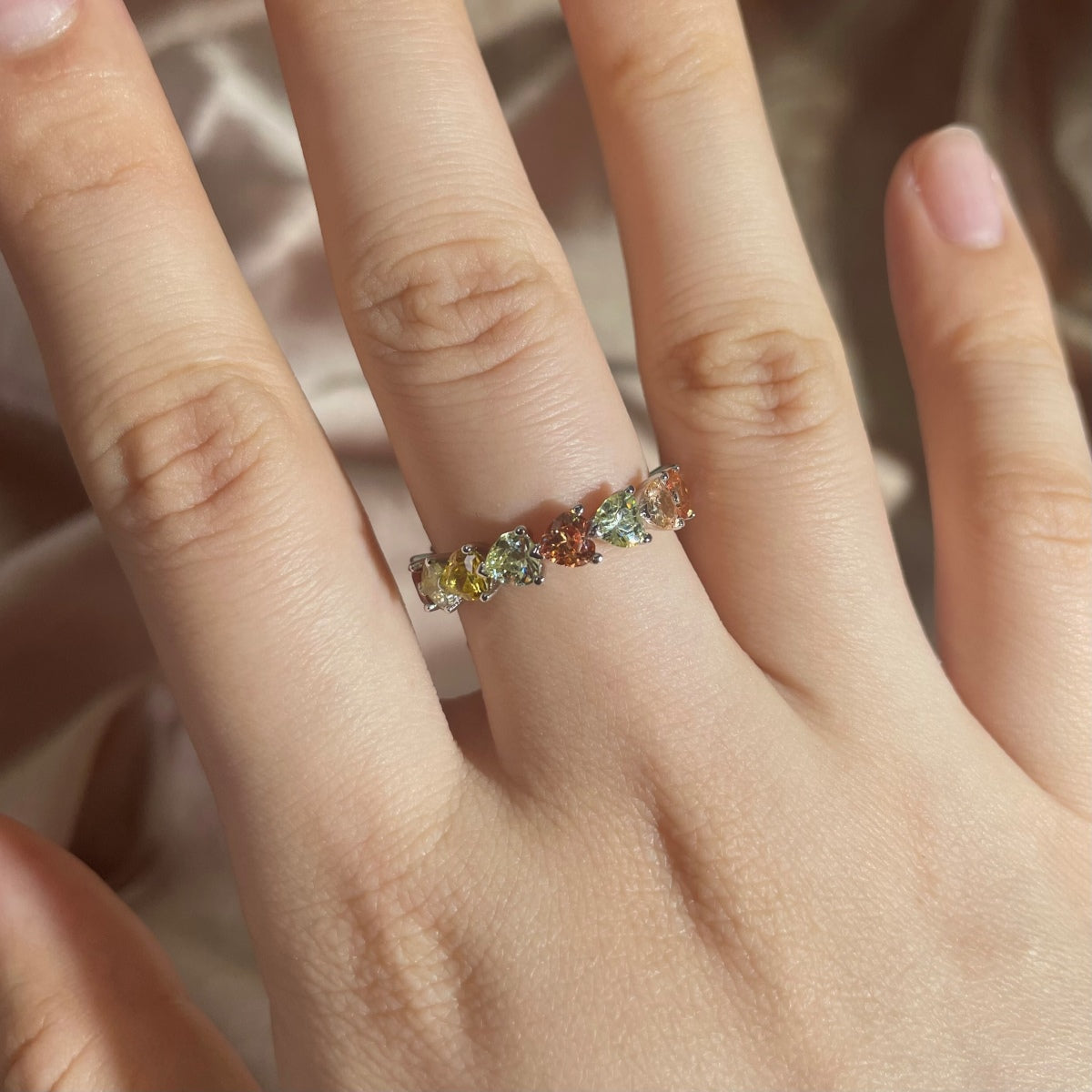 [Lumi Jewels]0.25 Carat Radiant Romance Heart Cut Lover Ring