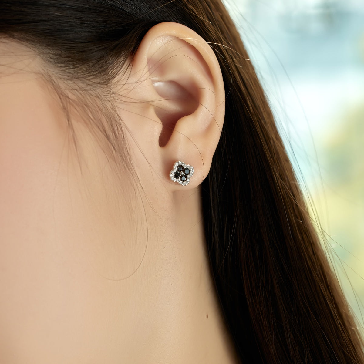 [Lumi Jewels]Four-Leaf Clover Flower Shaped Earrings