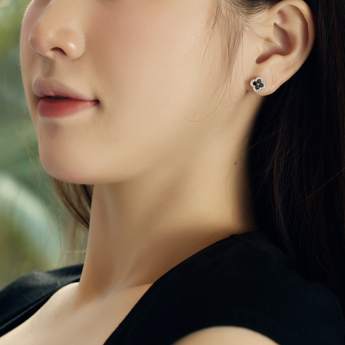 [Lumi Jewels]Four-Leaf Clover Flower Shaped Earrings