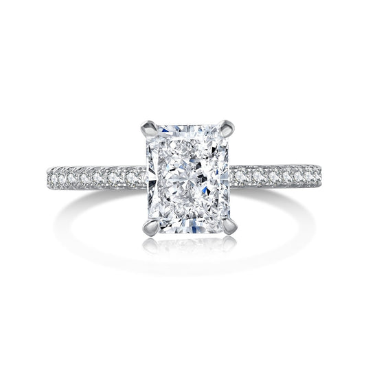 [Lumi Jewels]2.0 Carat Dazzling Sparkling Radiant Cut Party Ring