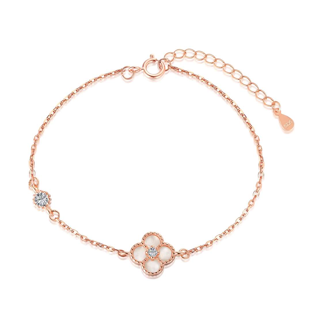 [Lumi Jewels]Delicate Four Leaf Clover Bracelet