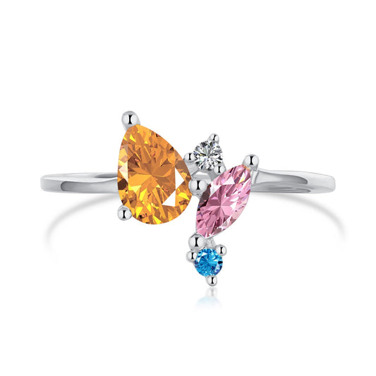 [Lumi Jewels]Radiant Colorful Multi Cut Daily Ring