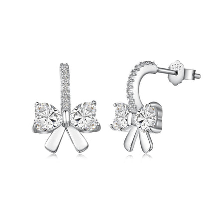 [Lumi Jewels]Exquisite Earrings With Heart-Shaped Bow Design